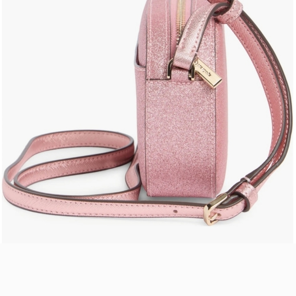 Kate Spade Glimmer Pink Mitten Oval Camera Crossbody Bag - Picture 3 of 16